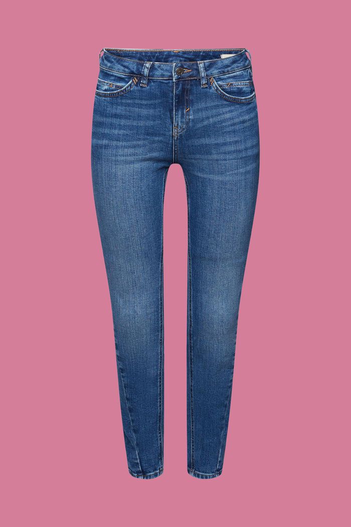 Jeans mid rise slim fit, BLUE MEDIUM WASHED, detail image number 5