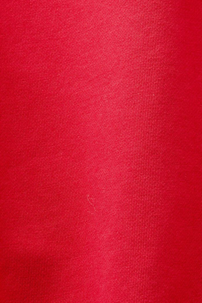 Pantalones de felpa unisex de algodón con logotipo, RED, detail image number 5