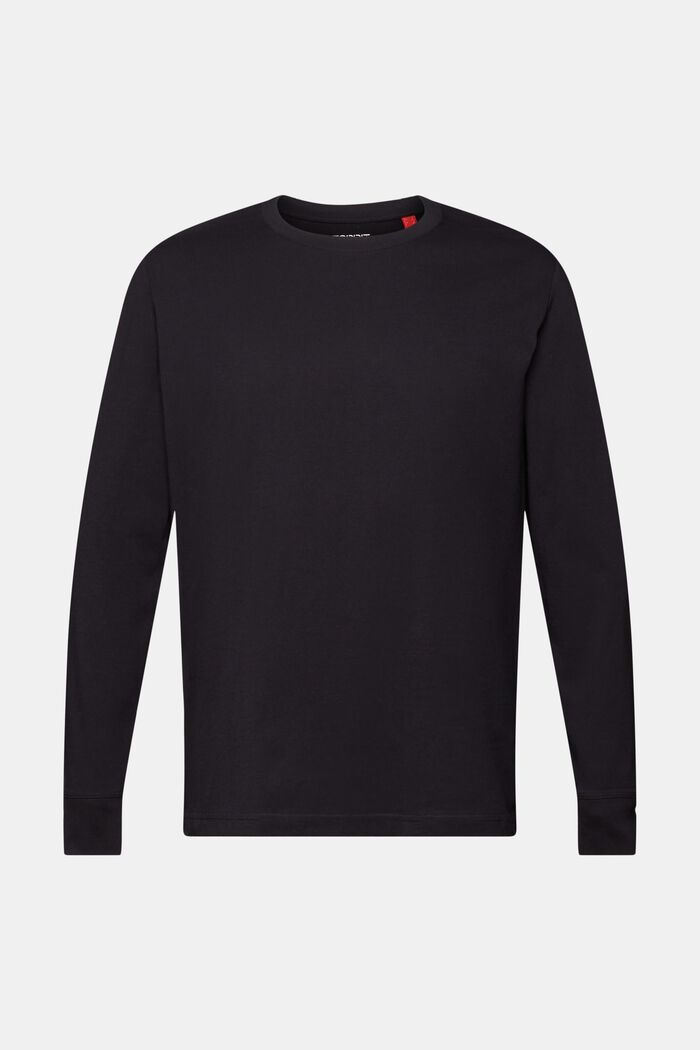 Camiseta de manga larga de tejido jersey, 100% algodón, BLACK, detail image number 5