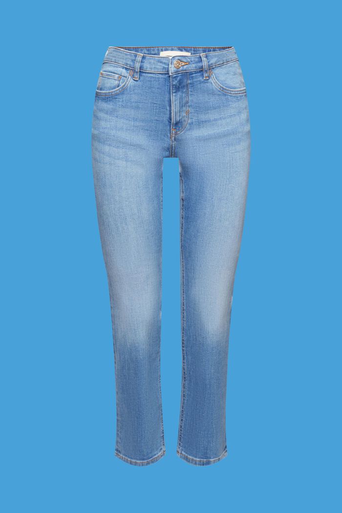 Jeans mid-rise cropped leg, BLUE LIGHT WASHED, detail image number 7