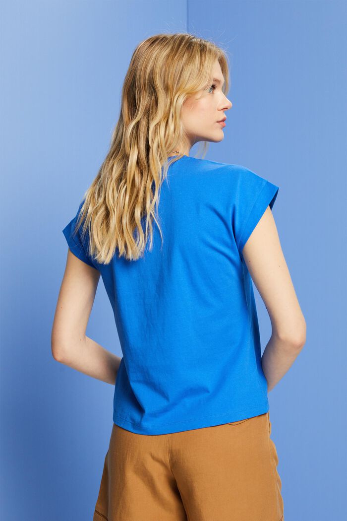 Camiseta básica, 100% algodón, BRIGHT BLUE, detail image number 3
