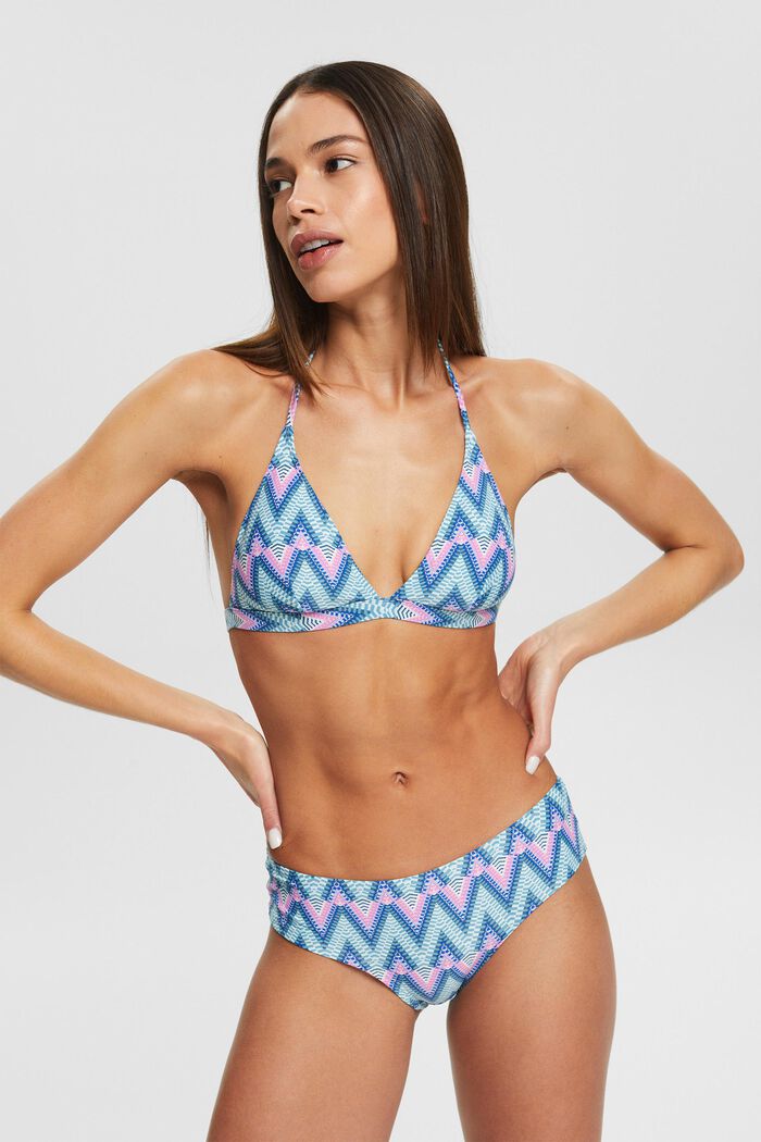Reciclado: culotte de bikini estampado, BRIGHT BLUE, detail image number 0
