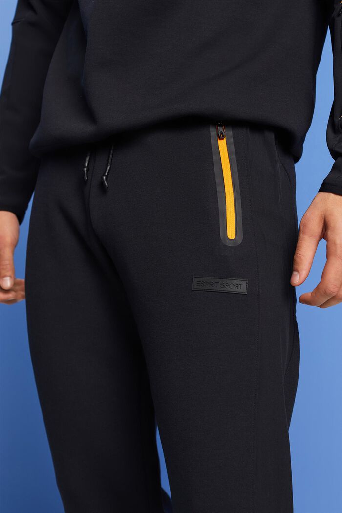 Pantalón deportivo con cremallera en contraste, BLACK, detail image number 2