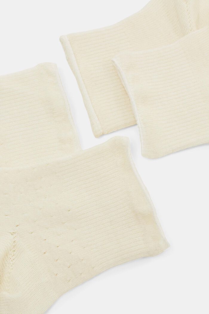 Pack de 2 pares de calcetines en mezcla de lana, OFF WHITE, detail image number 1