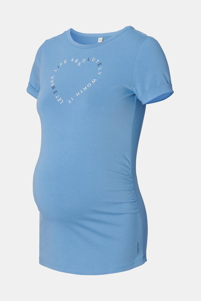 Camiseta con frase estampada, algodón ecológico, BLUE, detail image number 4