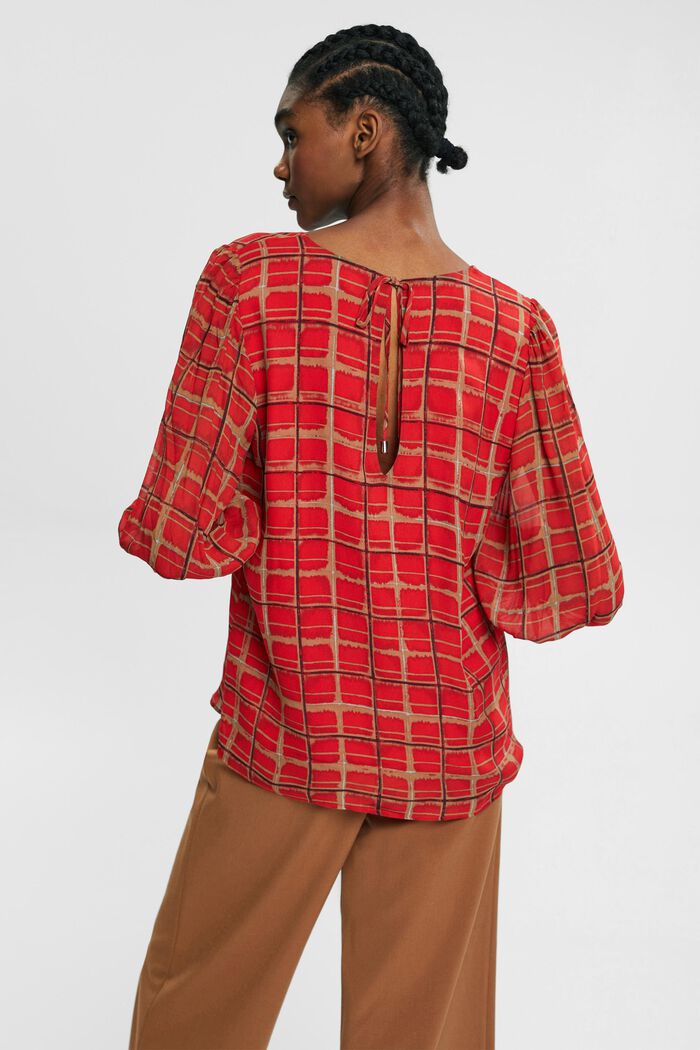 Blusa con estampado, LENZING™ ECOVERO™, RED, detail image number 4