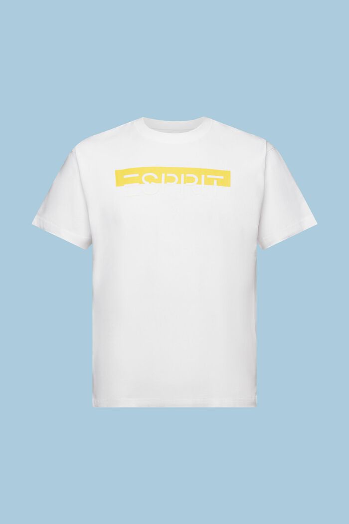 Camiseta con logo mate brillante, WHITE, detail image number 4