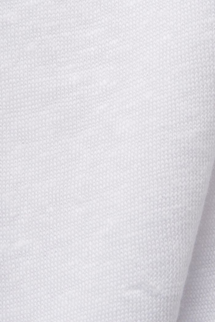 Camiseta de tirantes en lino, WHITE, detail image number 5