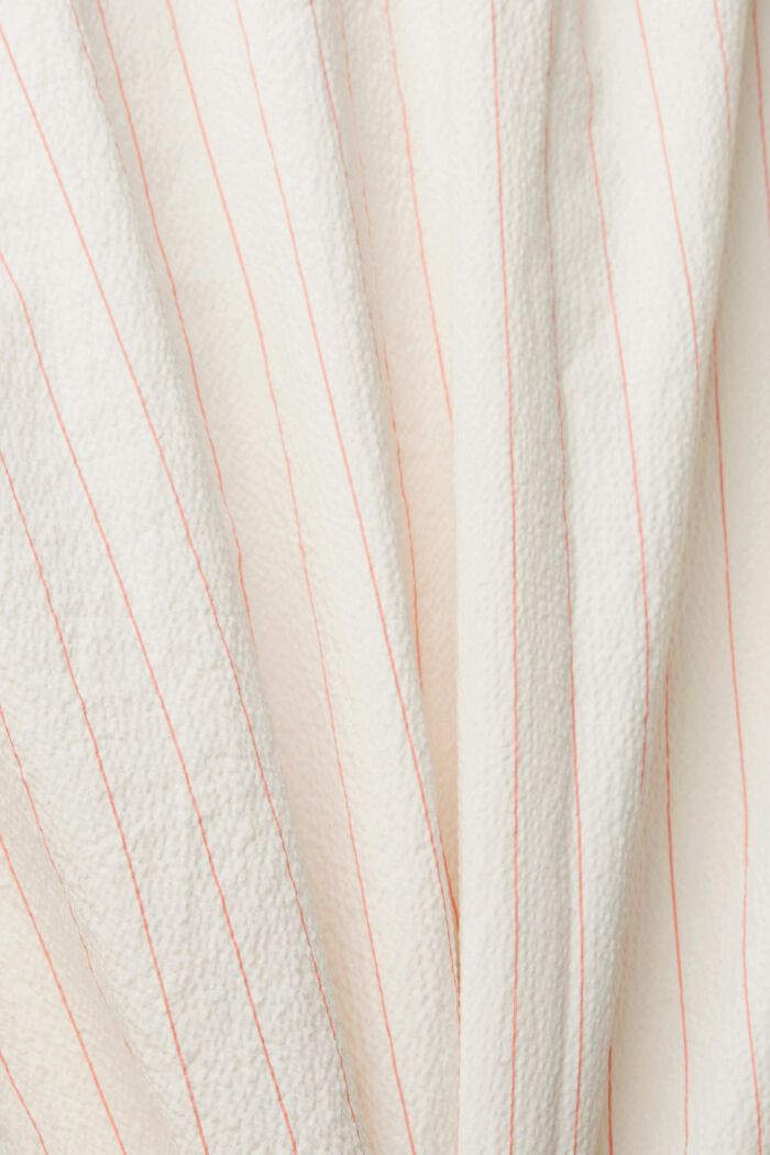 Camisa a rayas realizada en sirsaca, OFF WHITE, detail image number 4