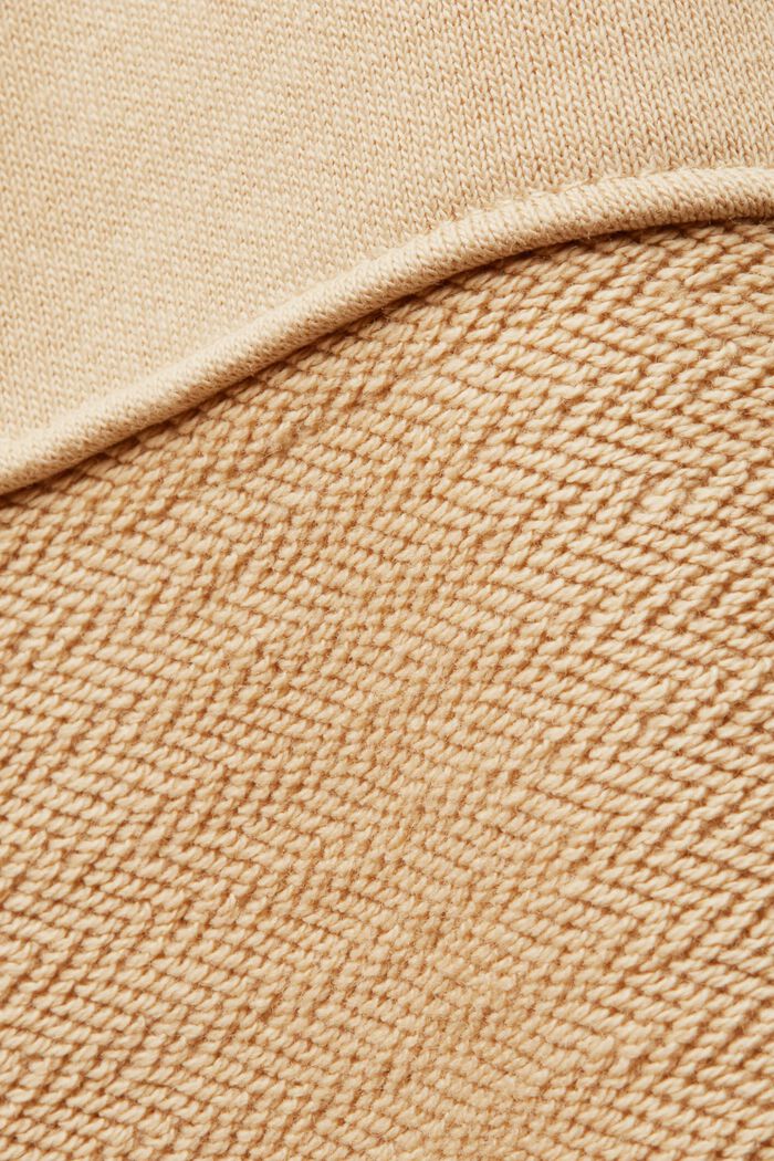 Sudadera con capucha con diseño corto y patchwork, SAND, detail image number 5
