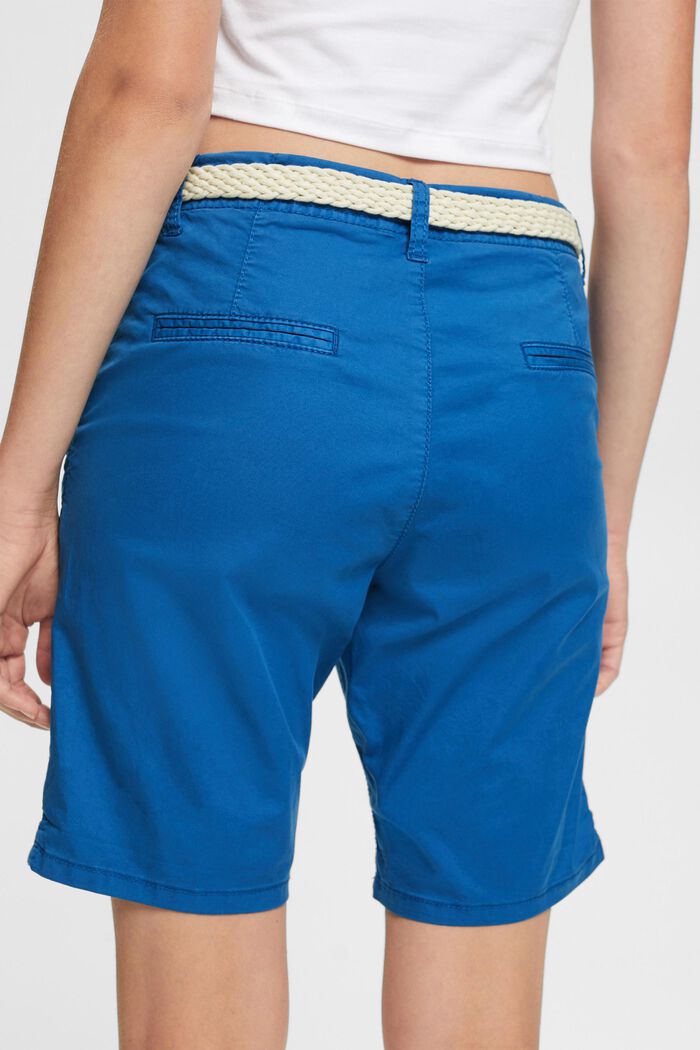 Pantalones cortos con cinturón trenzado, BLUE, detail image number 4