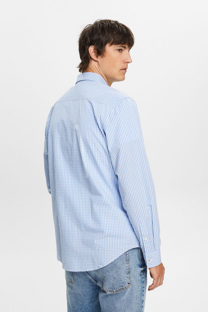 Camisa de cuadros vichy con cuello abotonado, 100% algodón, BRIGHT BLUE, detail image number 3