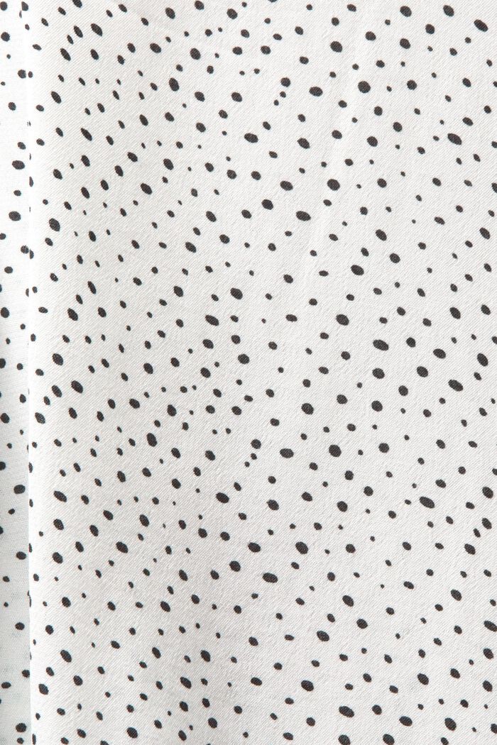 Blusa estampada con escote en pico, OFF WHITE, detail image number 5