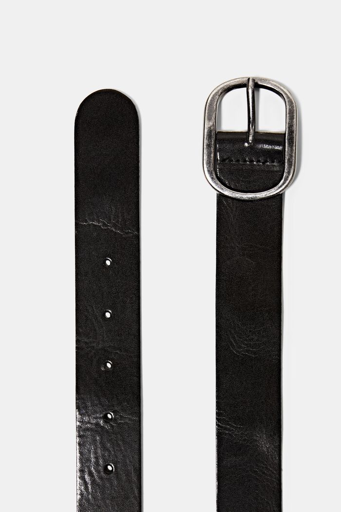 Cinturón de piel, BLACK, detail image number 1
