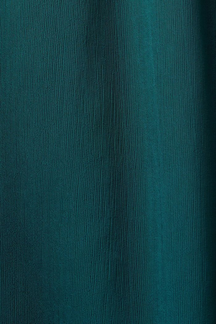 Vestido corto de gasa de crepé, EMERALD GREEN, detail image number 5