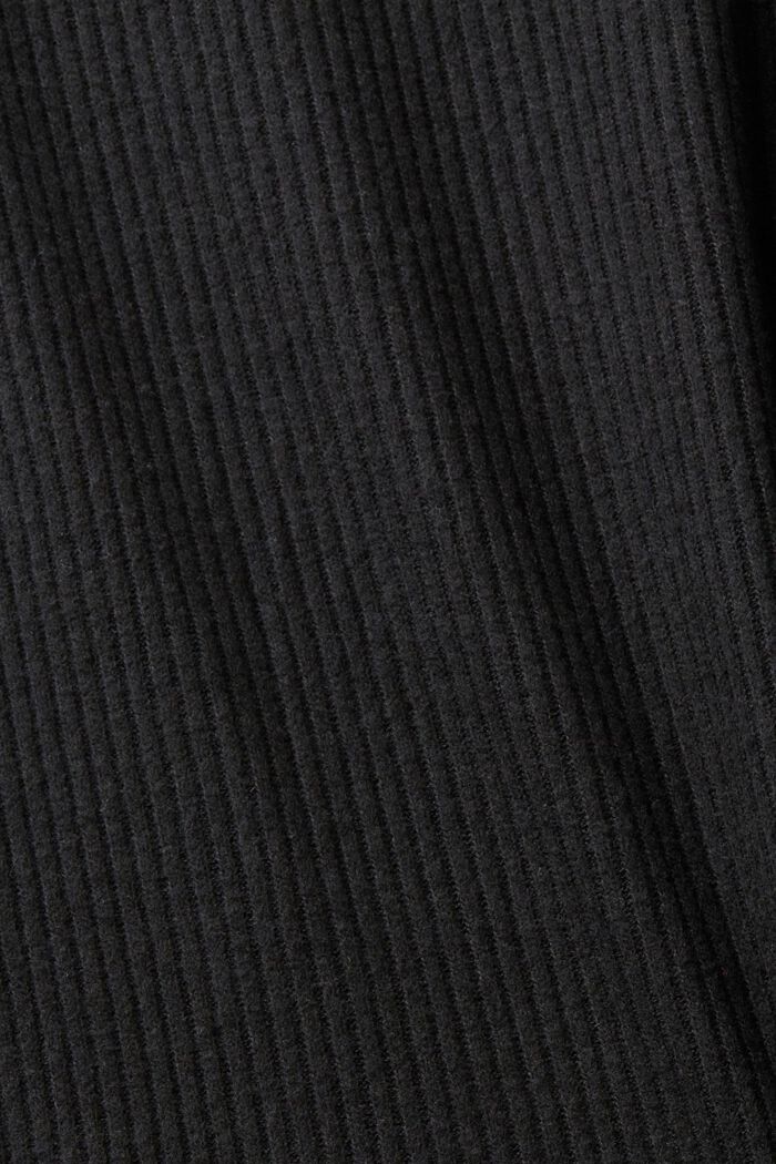 Falda midi de canalé, BLACK, detail image number 6