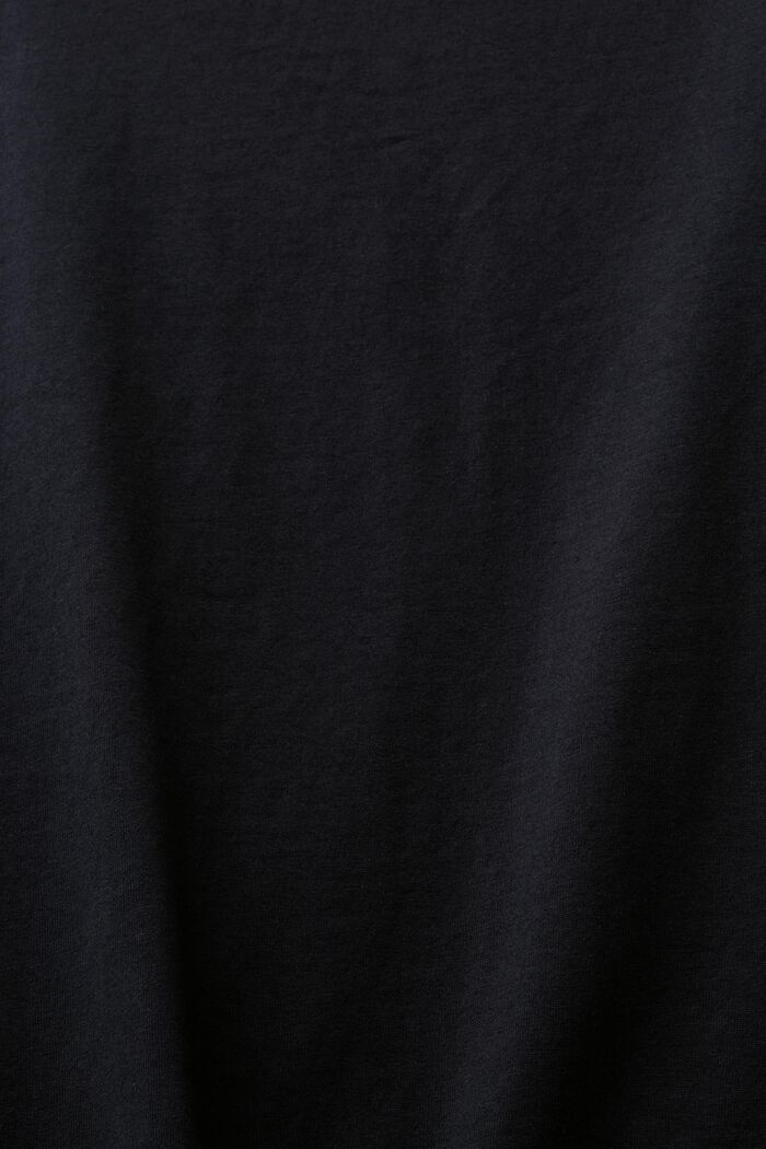 Camiseta ceñida de manga larga con cuello redondo, BLACK, detail image number 5