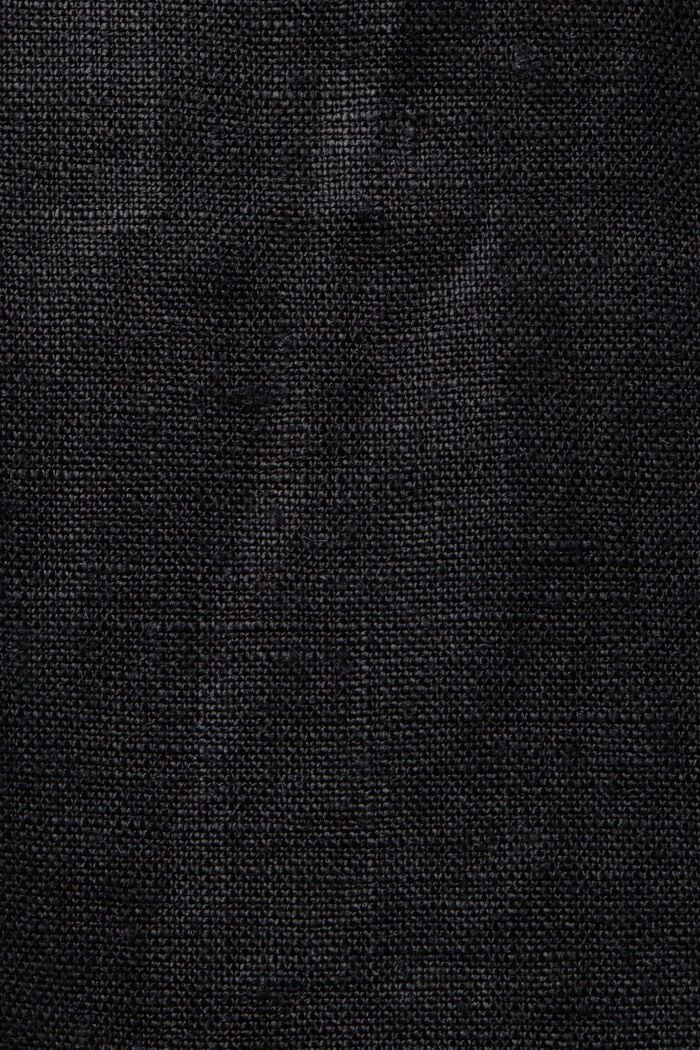 Pantalones de lino con pernera ancha, BLACK, detail image number 6