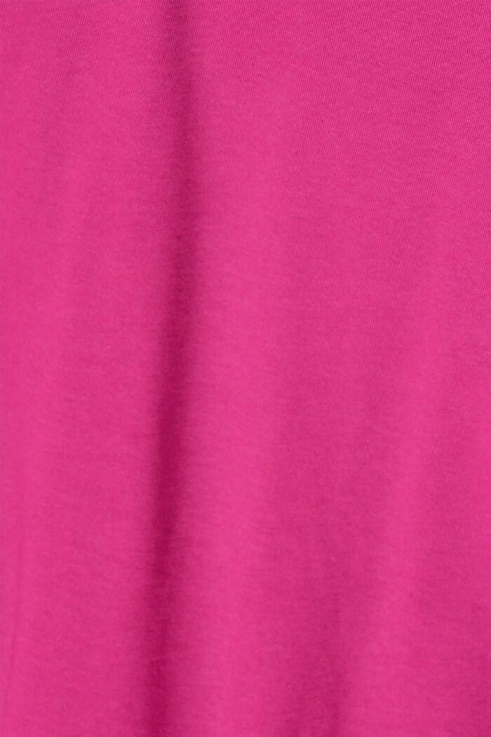 Camiseta de jersey amplia en algodón, PINK FUCHSIA, detail image number 4