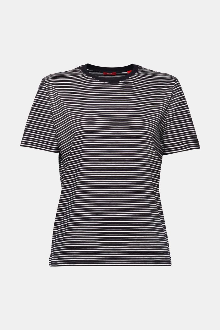 Camiseta a rayas, 100% algodón, BLACK, detail image number 6