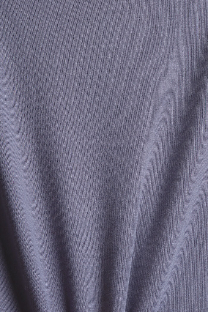 Reciclada: sudadera de manga corta con capucha, GREY BLUE, detail image number 4