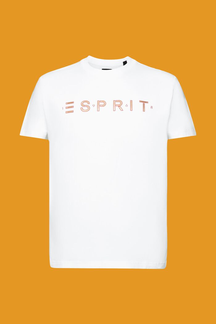 Camiseta realizada en jersey de algodón con logotipo, WHITE, detail image number 6