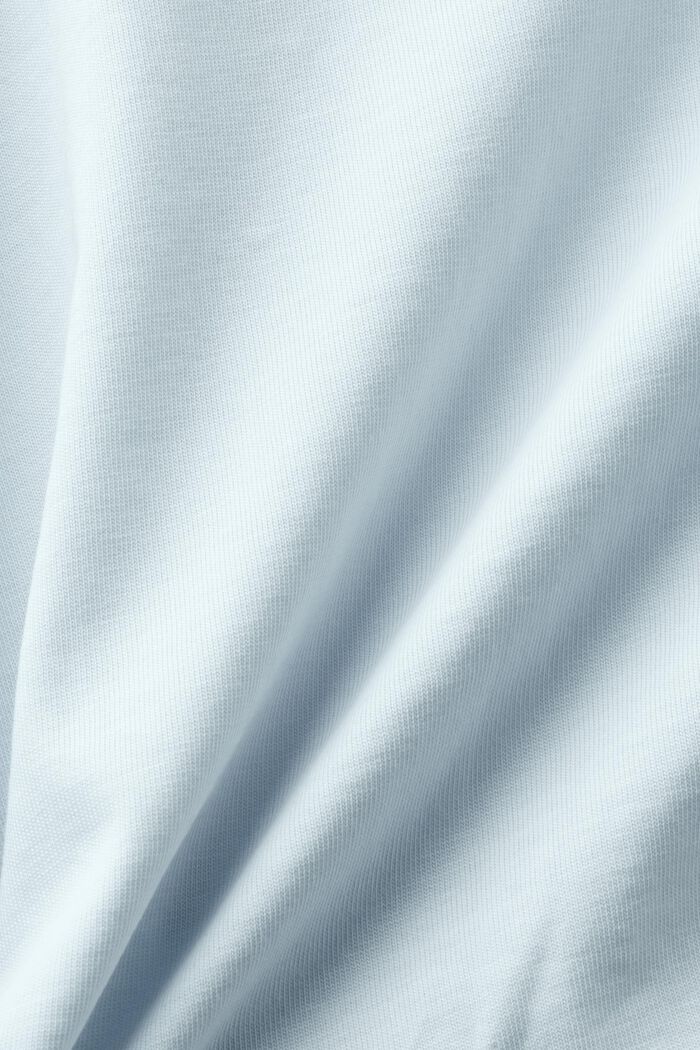 Top de tejido jersey con cuello tunecino, PASTEL BLUE, detail image number 6