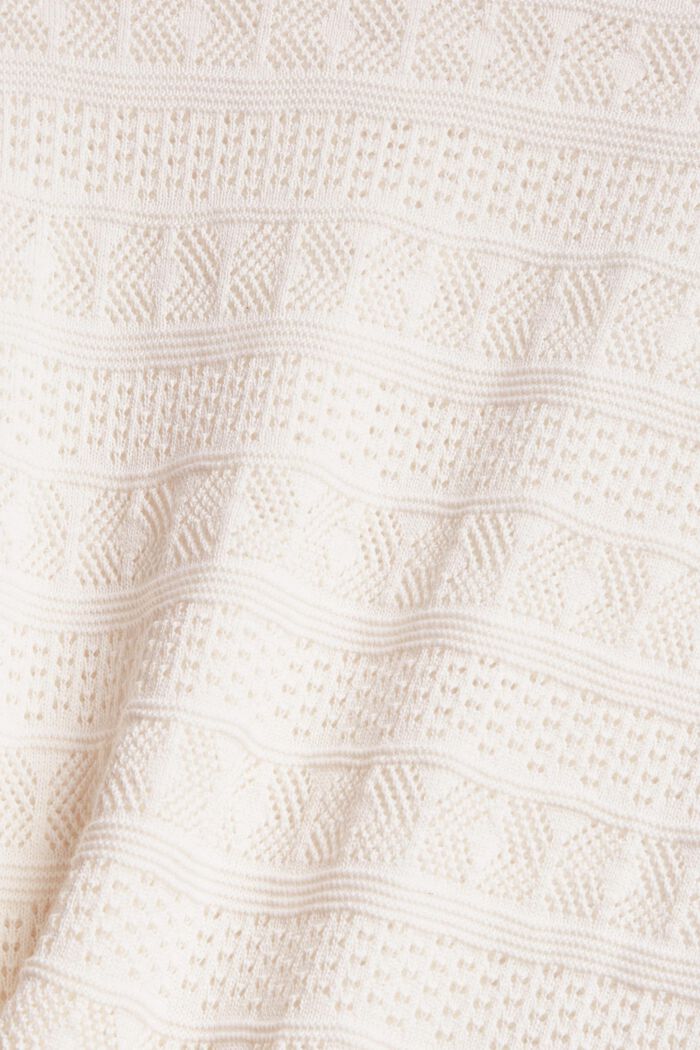 Jersey con diseño calado, 100% algodón, OFF WHITE, detail image number 4