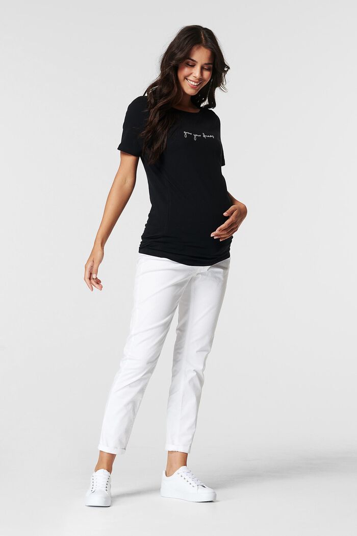 Camiseta de lactancia con estampado, algodón ecológico, BLACK, detail image number 0