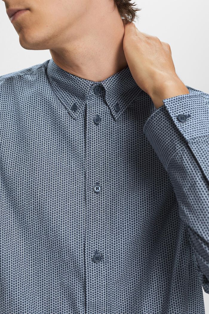 Camisa en popelina de algodón, GREY BLUE, detail image number 2