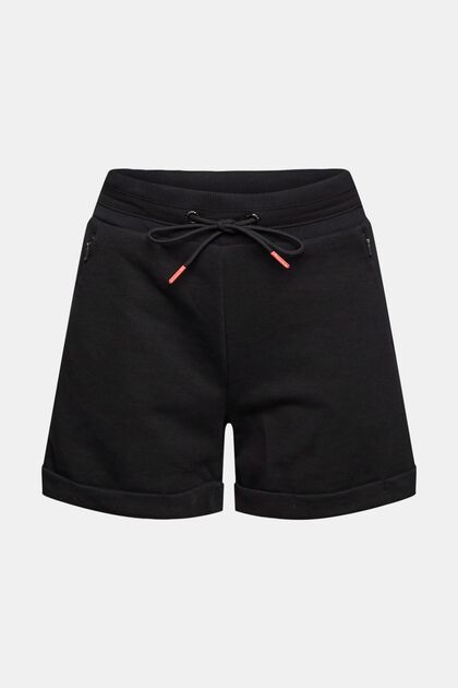 Reciclada: Pantalones cortos de felpa con bolsillo de cremallera