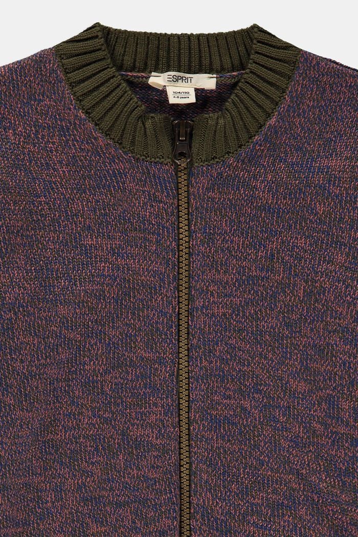 Chaqueta con cremallera,  en mezcla de algodón, KHAKI GREEN, detail image number 2