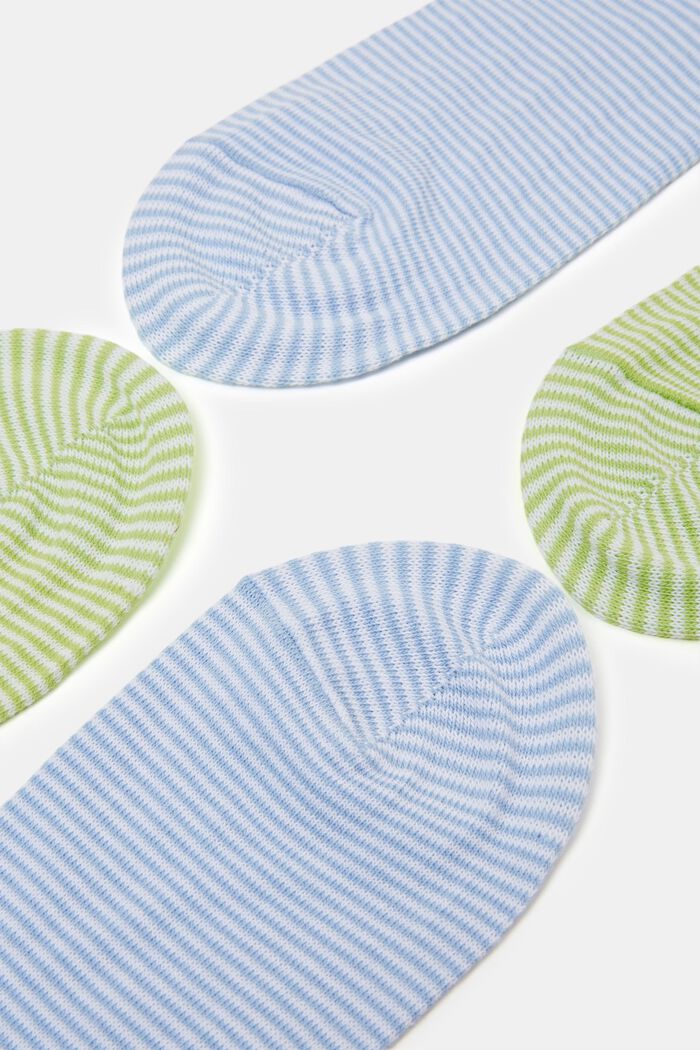 Pack de 2 pares de calcetines tobilleros a rayas, GREEN/BLUE, detail image number 2
