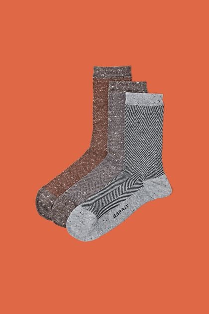 Pack de 3 calcetines con diseño de espiga