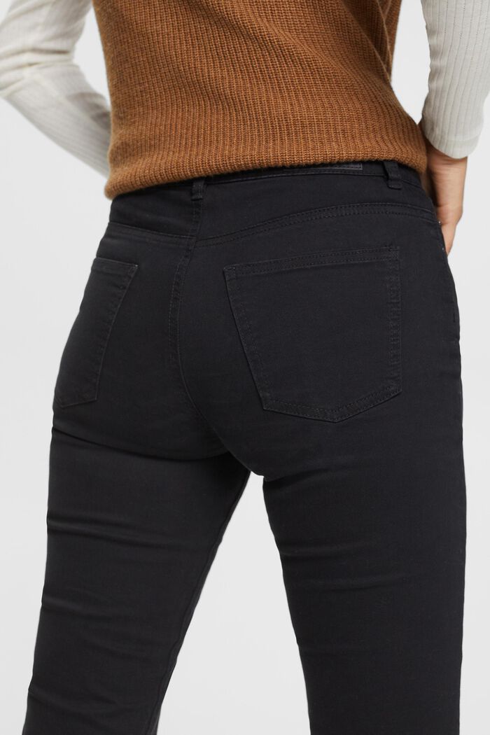 Pantalones pitillo de tiro medio, BLACK, detail image number 4