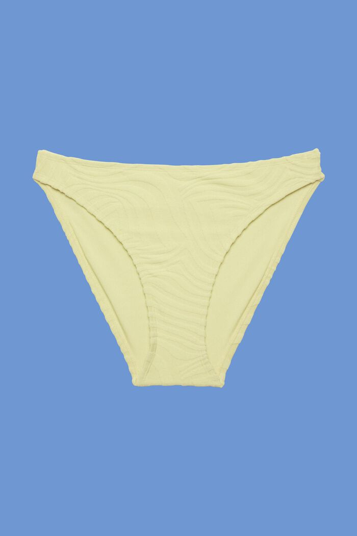 Reciclada: braguita de bikini con diseño jacquard, LIME YELLOW, detail image number 3