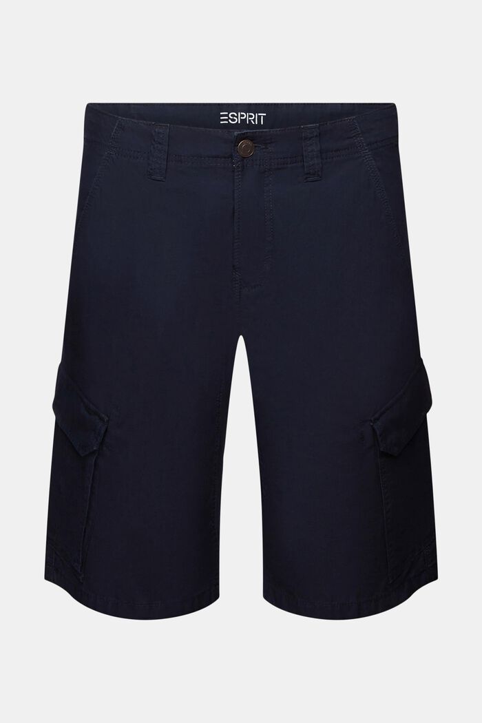 Pantalones cargo cortos, 100 % algodón, NAVY, detail image number 6