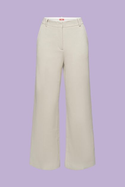 Pantalones de pernera ancha en mezcla de algodón ecológico