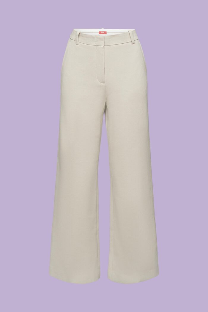 Pantalones de pernera ancha en mezcla de algodón ecológico, LIGHT GREY, detail image number 6