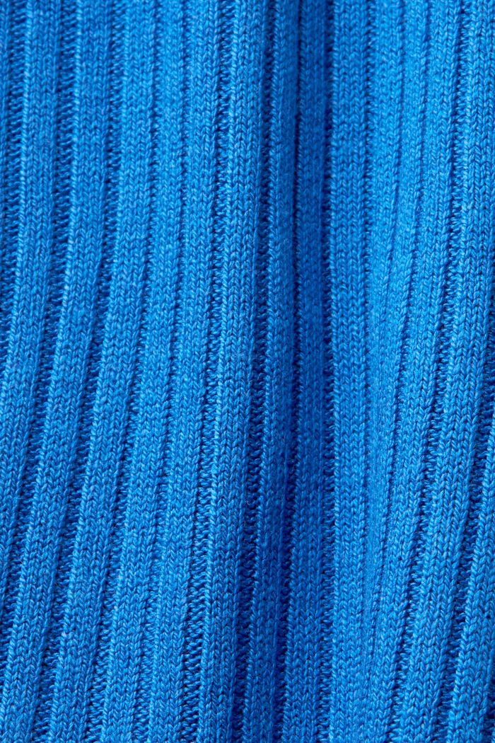 Jersey acanalado sin mangas, mezcla de lino, BRIGHT BLUE, detail image number 5