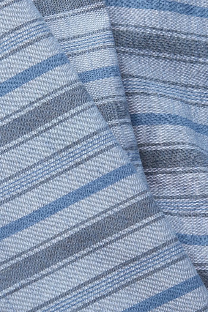 Con lino: camisa de rayas, BLUE, detail image number 4