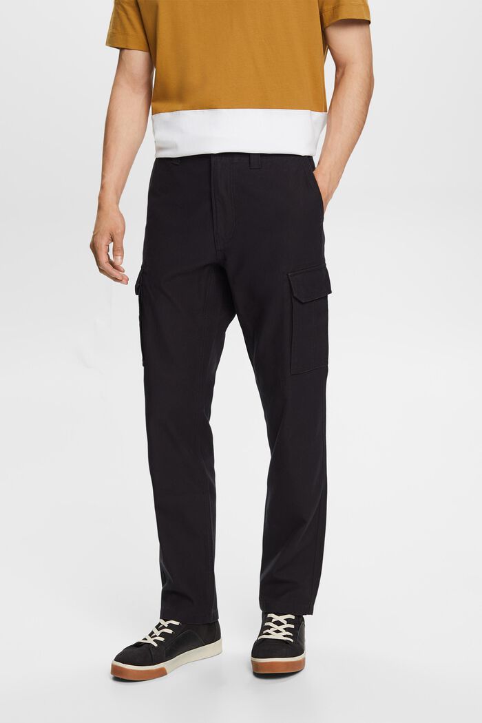 Pantalones cargo de algodón, BLACK, detail image number 0