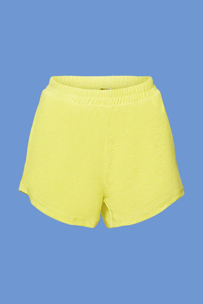 Reciclado: pantalones cortos de playa de rizo, LIME YELLOW, detail image number 6