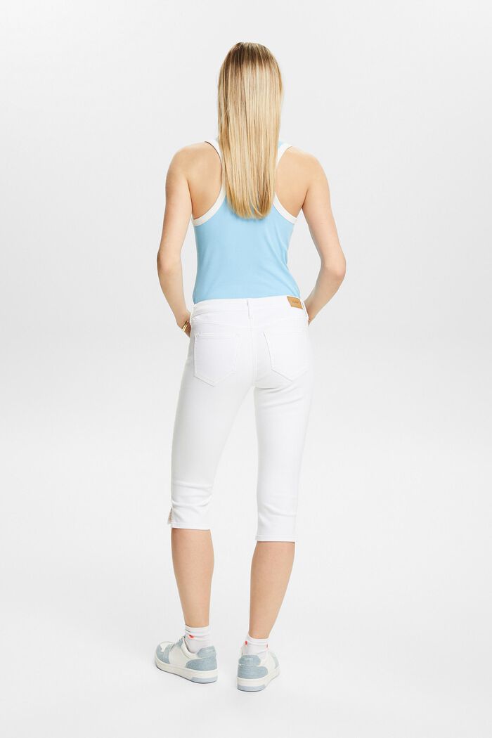 Jeans Mid Capri, WHITE, detail image number 3