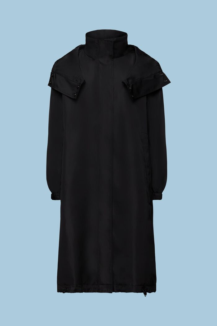 Abrigo con capucha desmontable, BLACK, detail image number 6