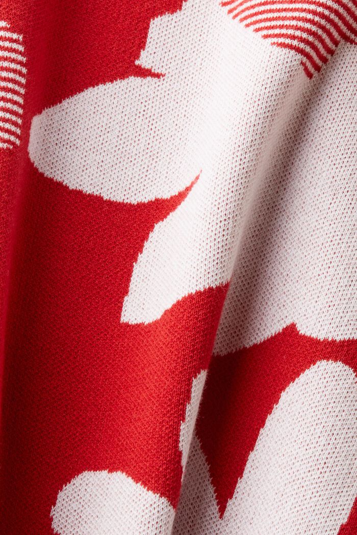 Jersey jacquard de algodón, DARK RED, detail image number 5