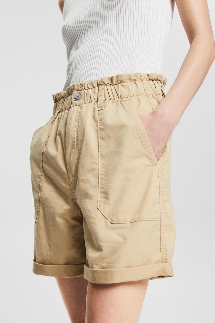 Pantalones cortos ligeros con cintura elástica, SAND, detail image number 4