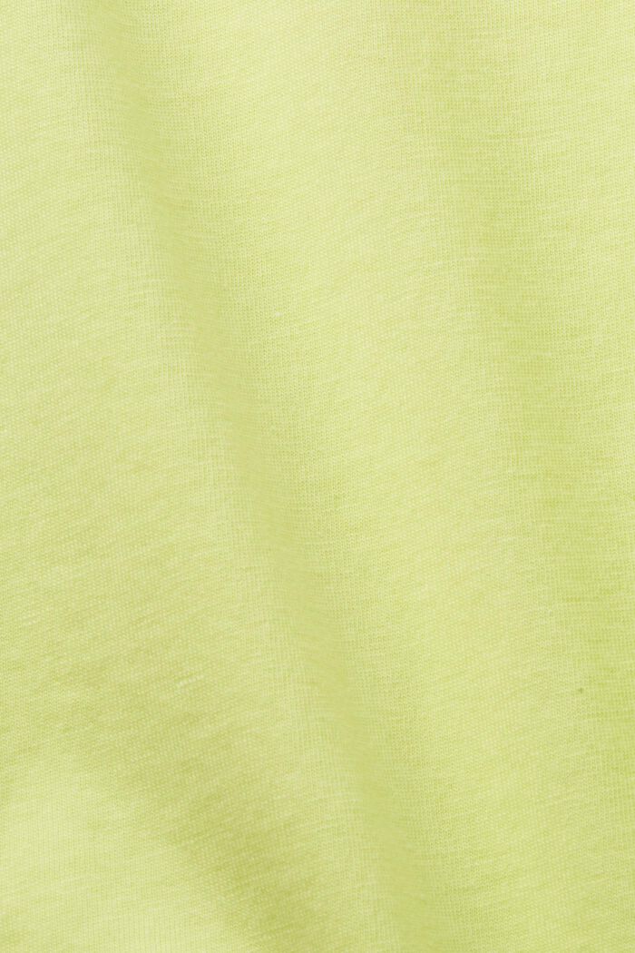 Camiseta de manga corta murciélago, LIME YELLOW, detail image number 4