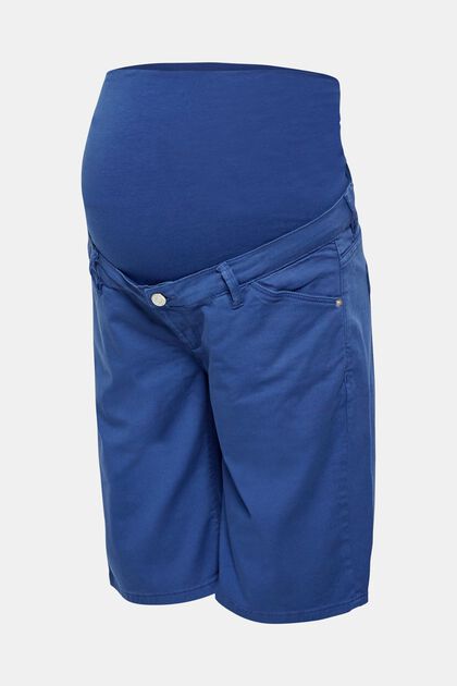 Pantalones chinos cortos con faja premamá, DARK BLUE, overview