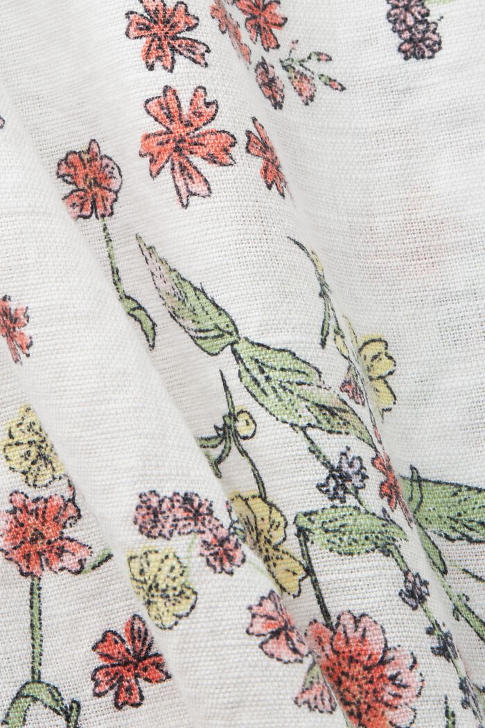 Blusa sin mangas, mezcla de algodón y lino, OFF WHITE, detail image number 4